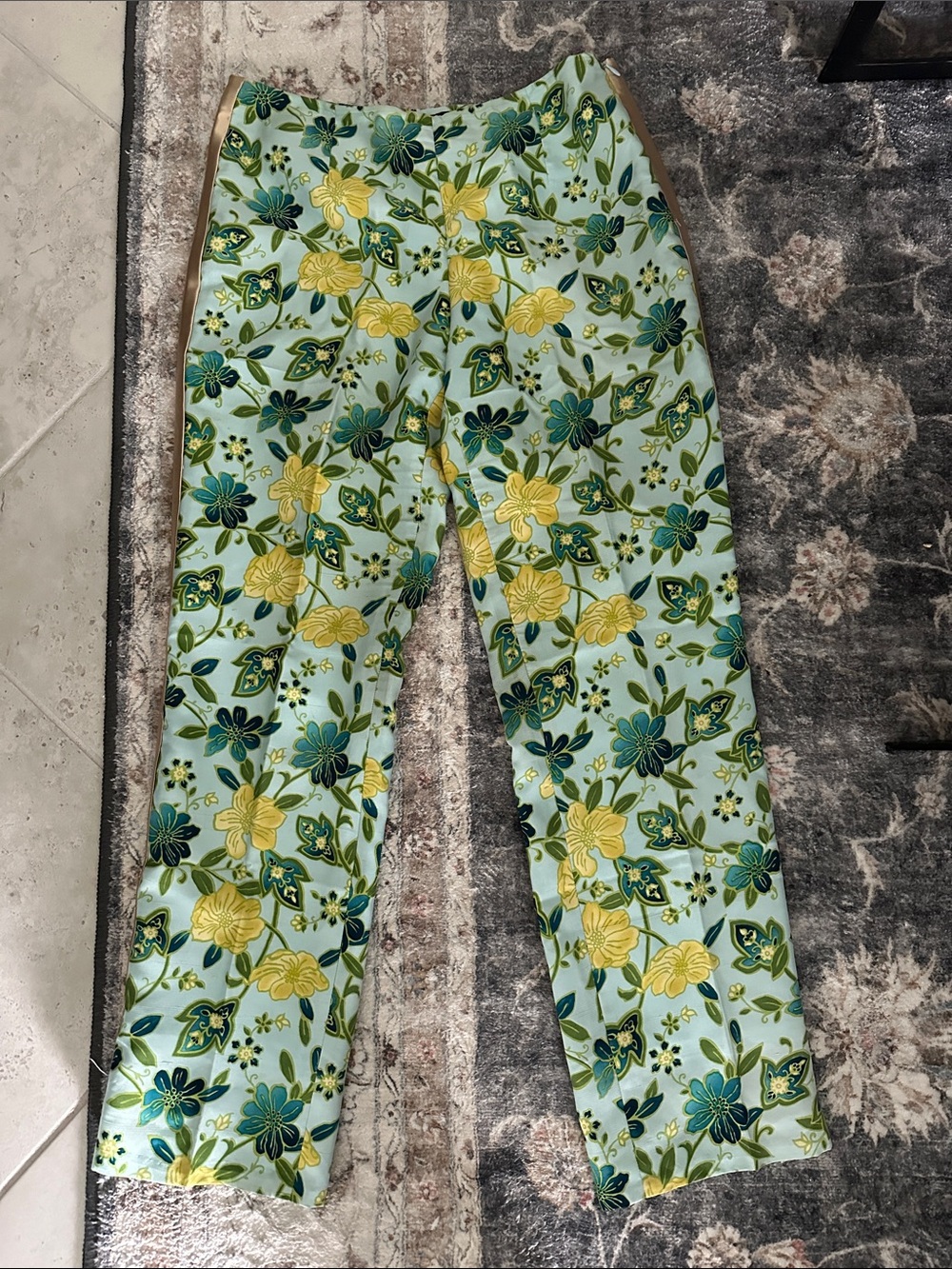 Ann Taylor Silk Floral Pants